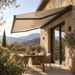 Mostres de teixits per a tendals d'exterior en diferents colors